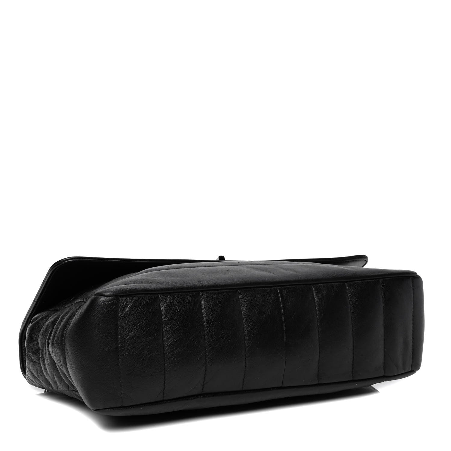 Chanel Lambskin Horizontal Quilt Jumbo Mademoiselle Flap Black 3 of 5