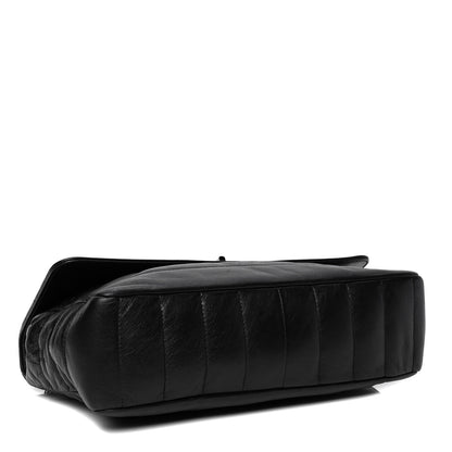 Chanel Lambskin Horizontal Quilt Jumbo Mademoiselle Flap Black 3 of 5