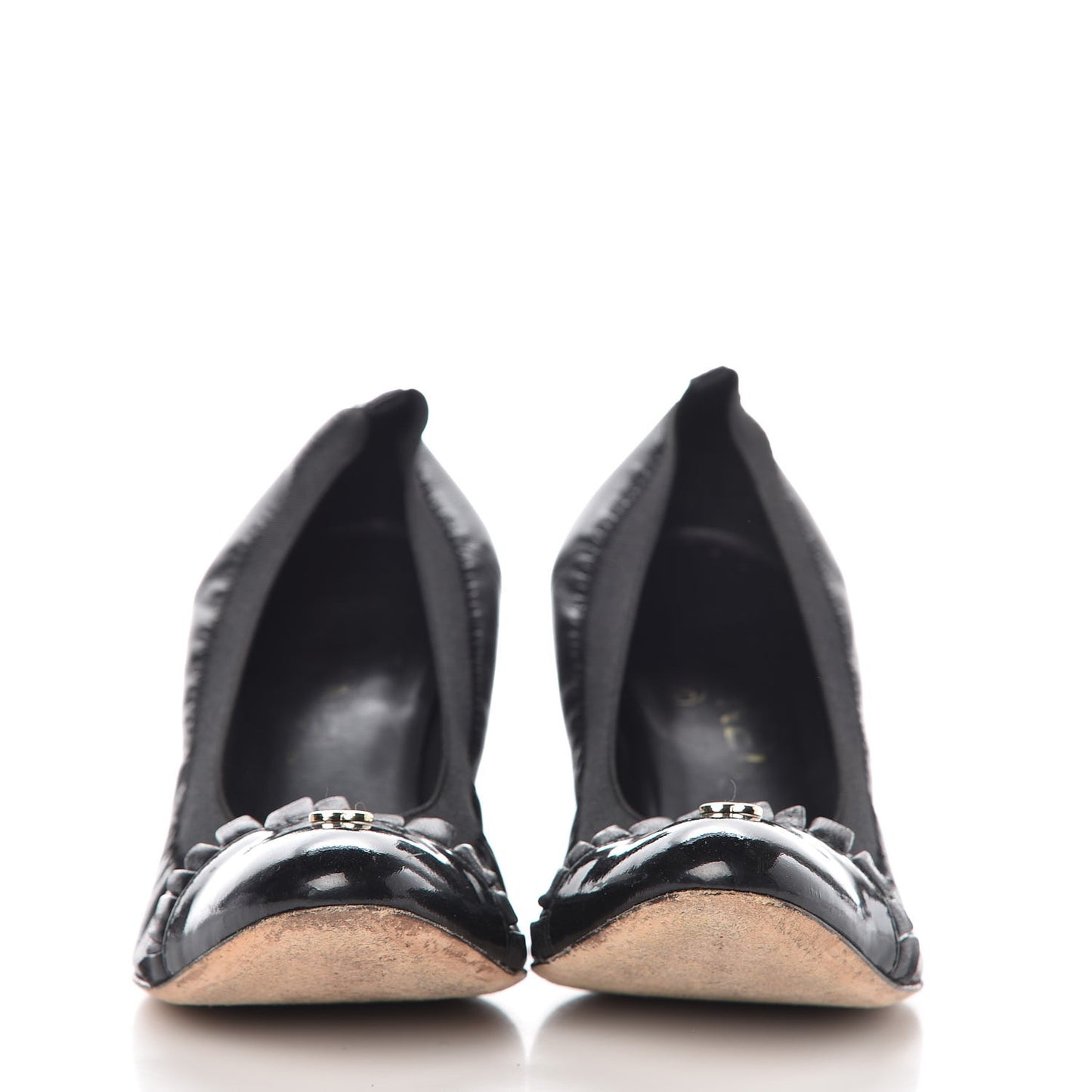 Lambskin Patent CC Elastic Pumps 36.5 Black