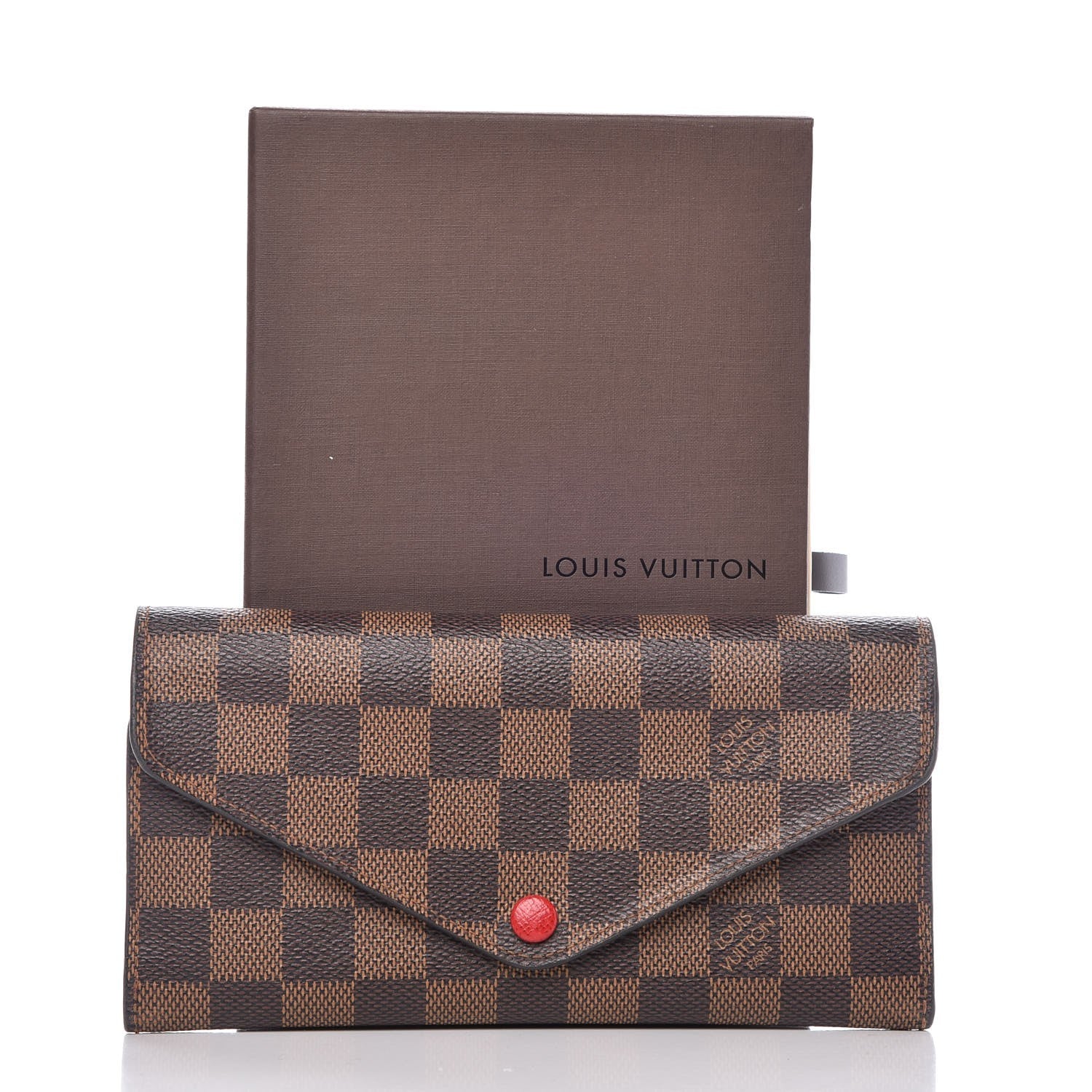 Louis Vuitton Damier Ebene Josephine Wallet Red 25 of 25