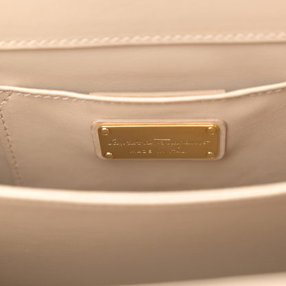 Salvatore Ferragamo Calfskin Thalia Flap Shoulder Bag Macadamia 6 of 14