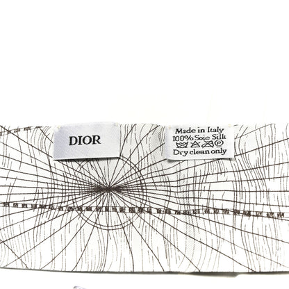 Christian Dior Silk ABCDior "M" Mitzah Scarf  Gris Anthracite 4 of 4