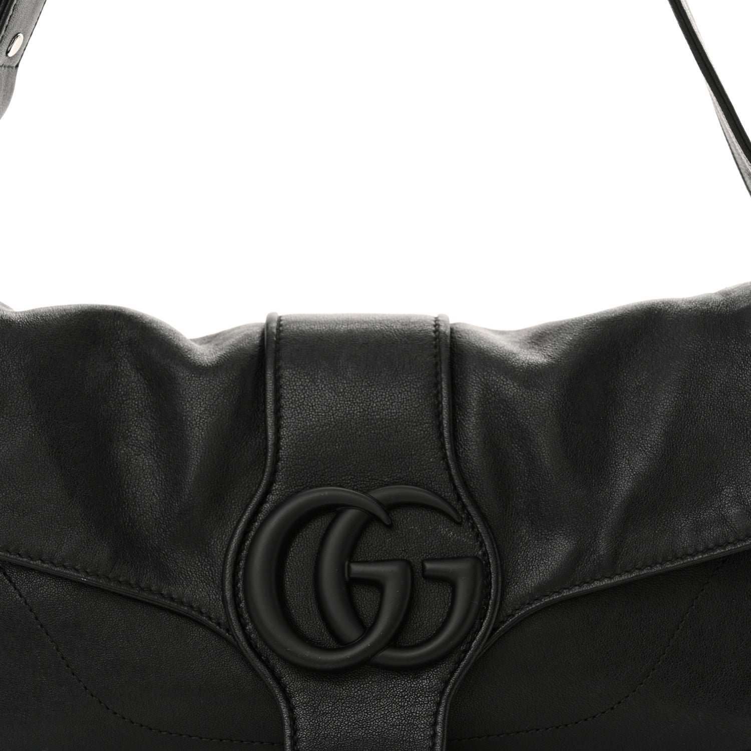 Gucci Goatskin Small GG Monochrome Aphrodite Shoulder Bag Black 8 of 10