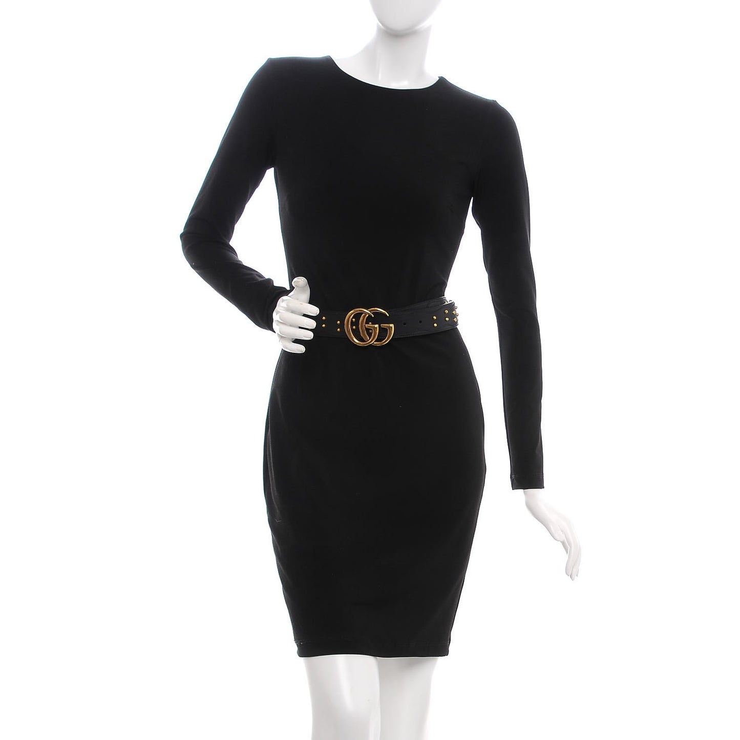 Calfskin Studded Marmont Belt 85 34 Black