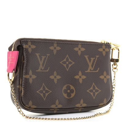 Louis Vuitton Monogram 2019 Christmas Animation Mini Courchevel Pochette Accessories Fuchsia 2 of 4
