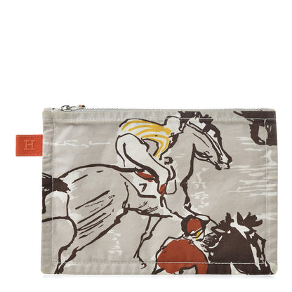 Hermes Toile Equator Trousse PM Grey 1 of 7