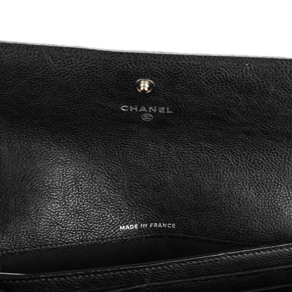 Chanel Calfskin Quilted Boy Chain Around Flap Wallet Black 6 of 7