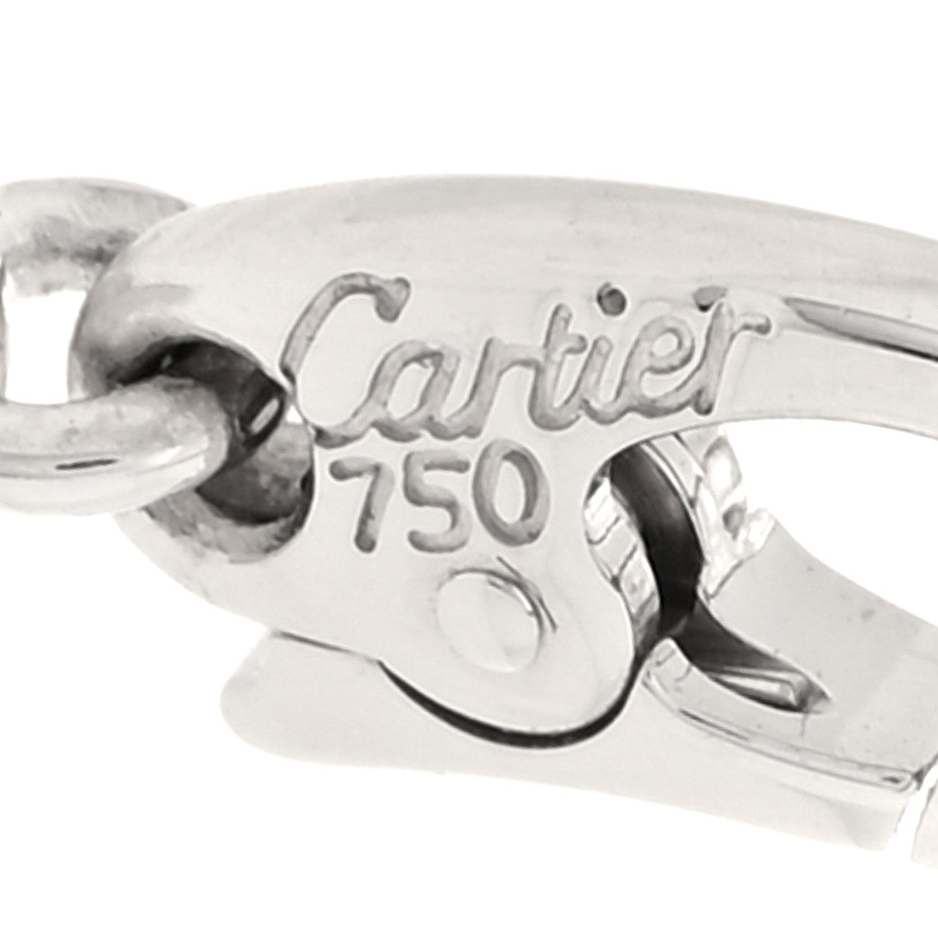 18K White Gold I Love You Circle Spinner Charm