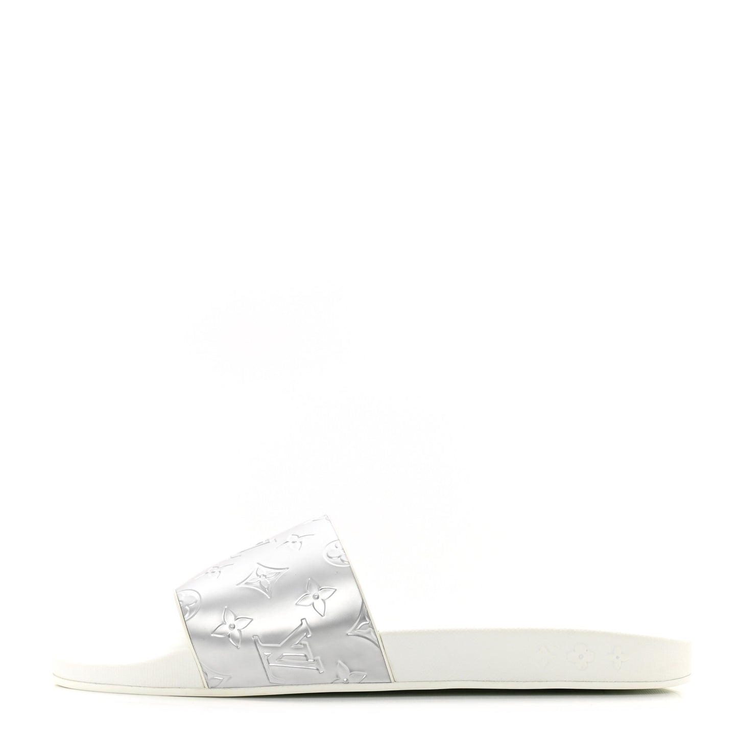 Metallic Rubber Embossed Monogram Mens Waterfront Mules 10