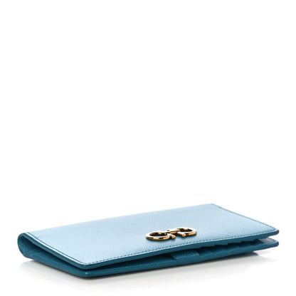 Salvatore Ferragamo Grained Calfskin Gancini Continental Wallet Scandinavian Sky 4 of 10