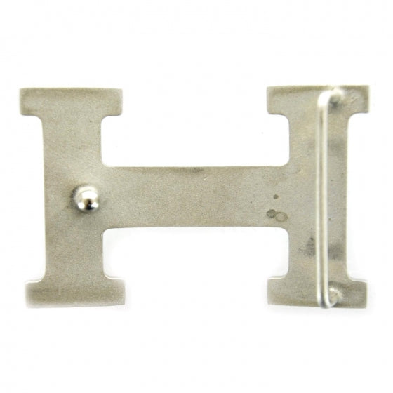 Palladium H Belt Buckle Brushed Silver