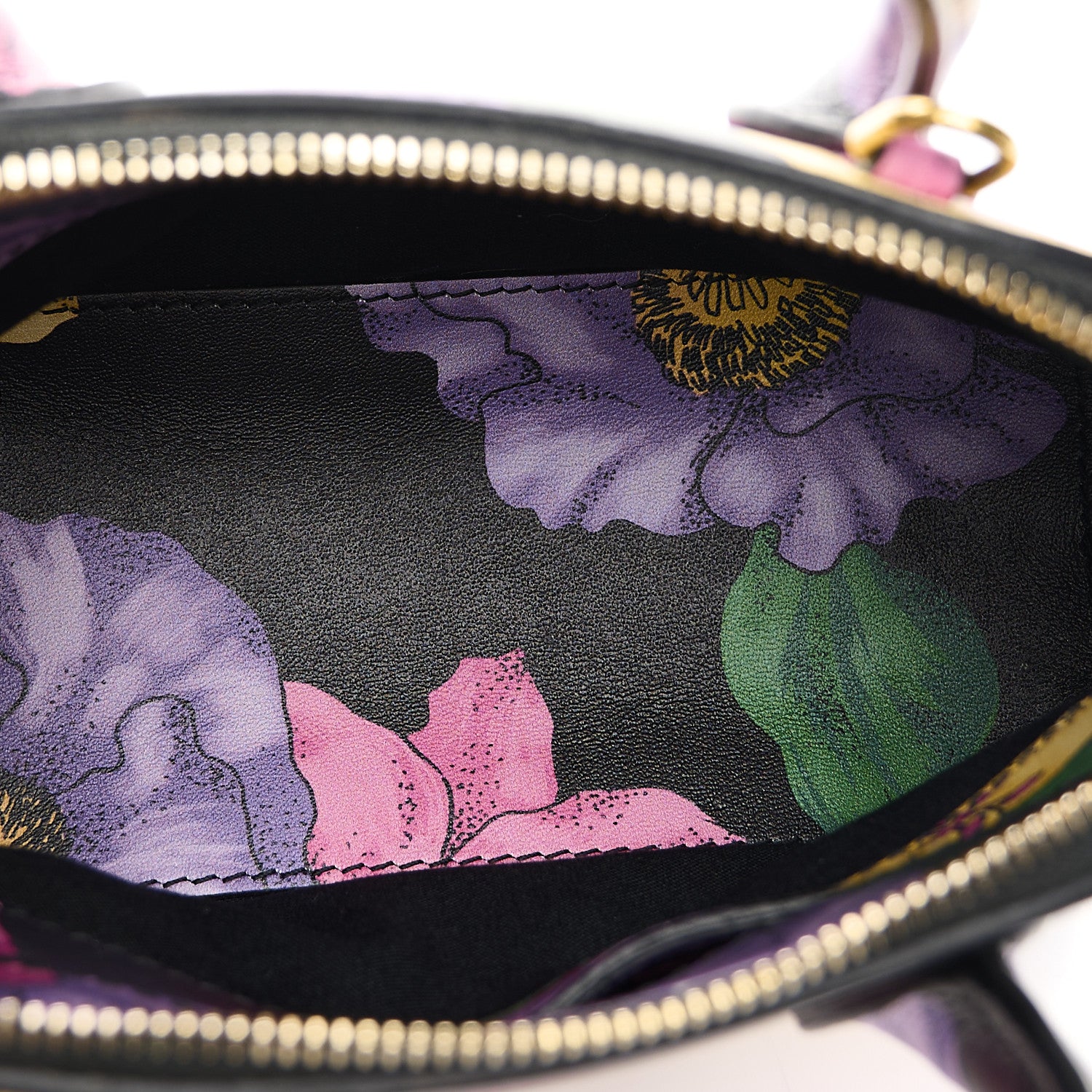 Balenciaga Smooth Calfskin Lush Floral Print XXS Ville Top Handle Bag Black Multicolor 5 of 9