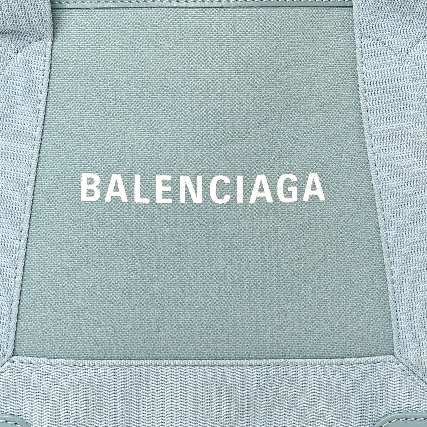Balenciaga Cotton Canvas Satin Calfskin Navy Cabas XS Blue 9 of 11
