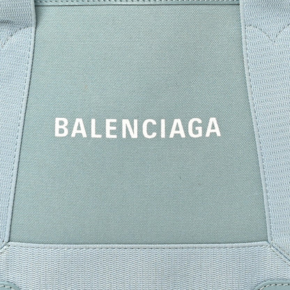 Balenciaga Cotton Canvas Satin Calfskin Navy Cabas XS Blue 9 of 11