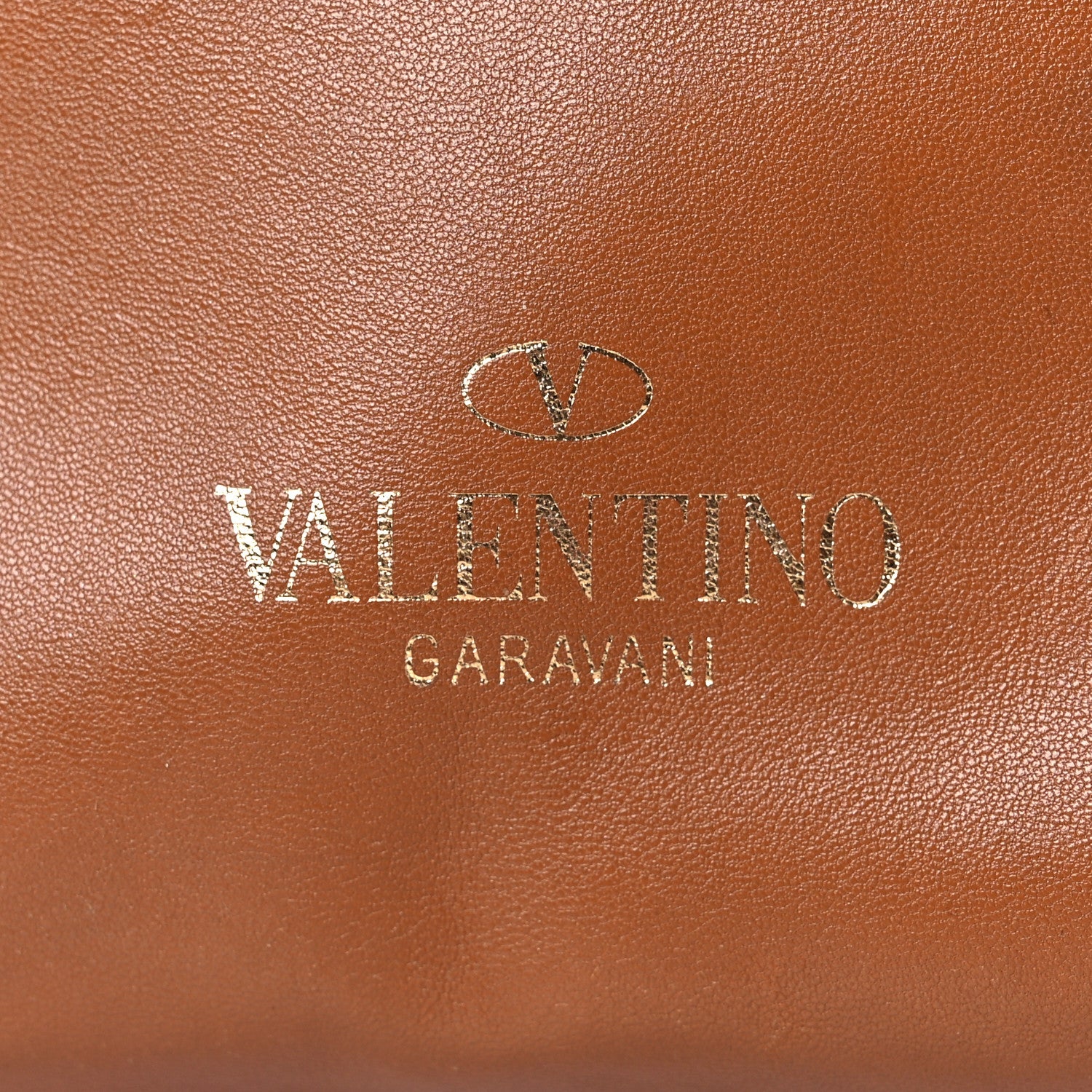 Valentino Garavani Vitello Lace Demetra Satchel Cognac 31 of 34