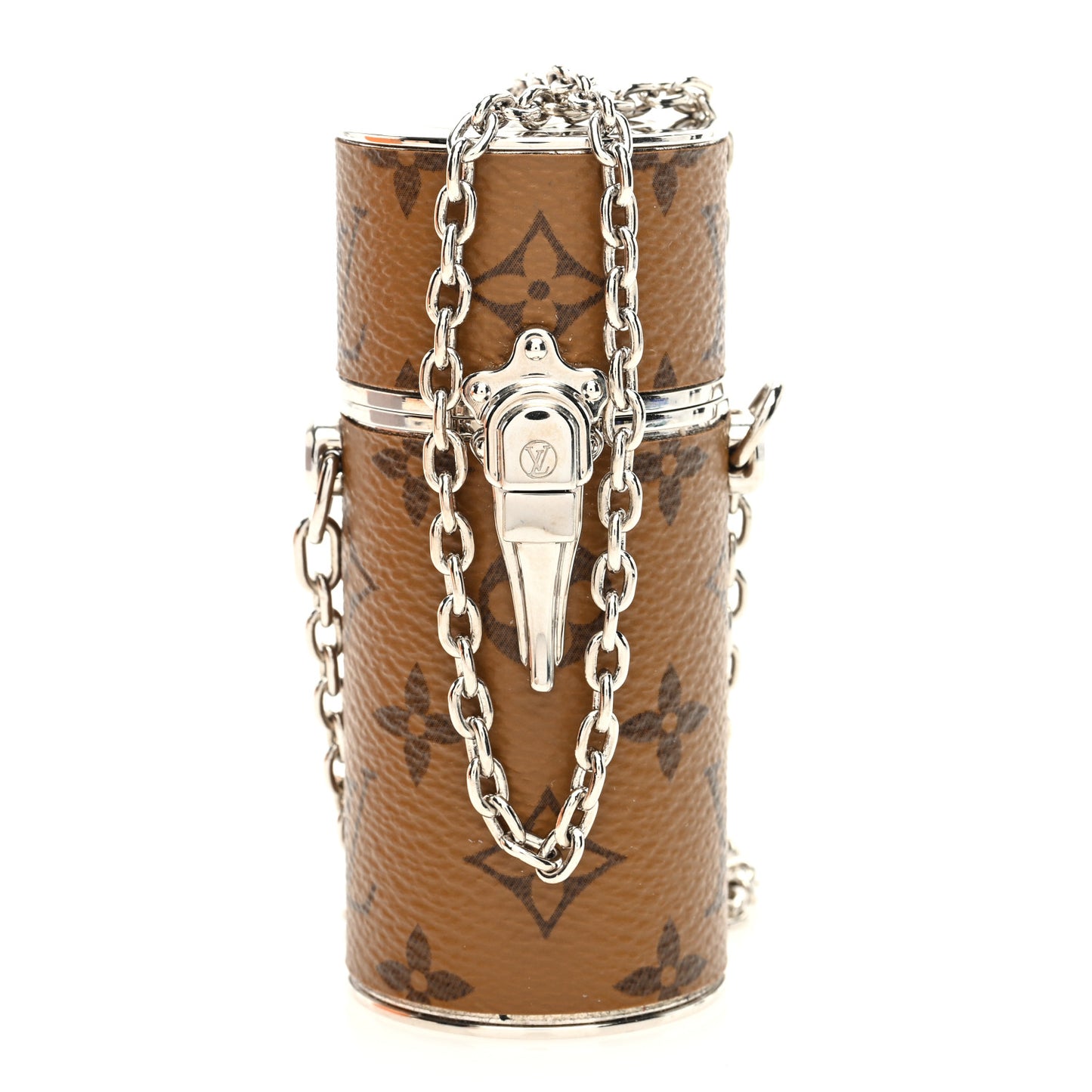 Reverse Monogram Chain Lipstick Case
