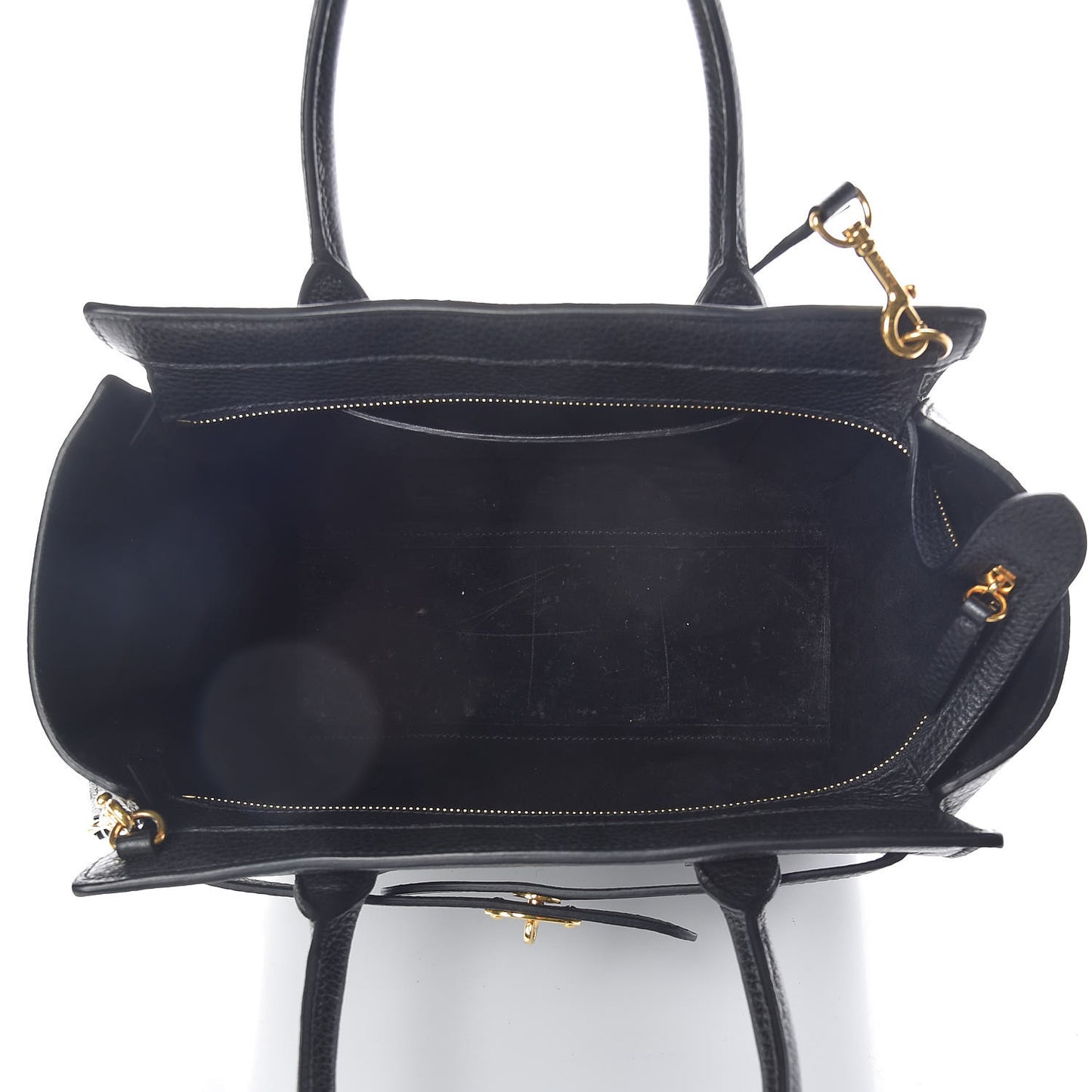 Classic Grain Small Bayswater Zip Tote Black