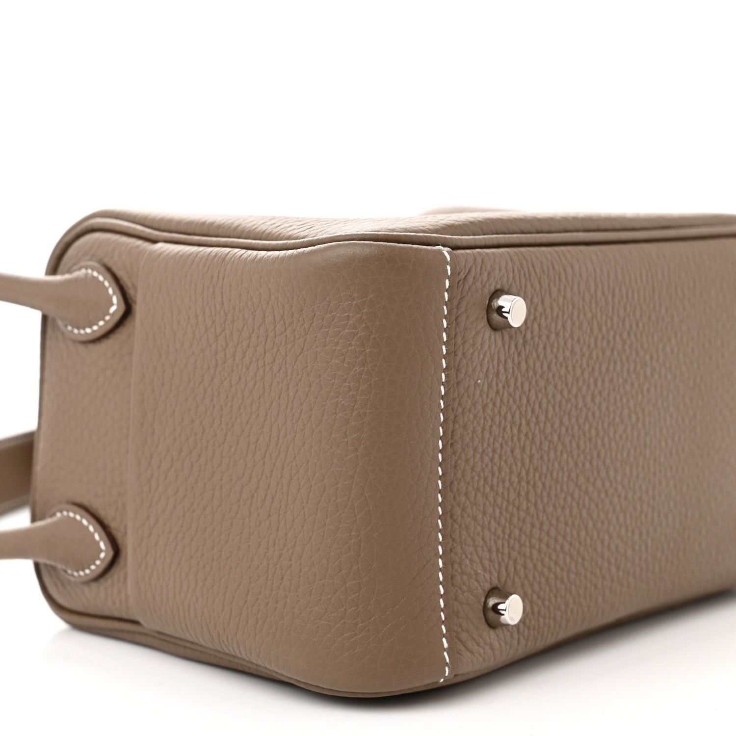 Hermes Taurillon Clemence Mini Lindy 20 Etoupe 9 of 11