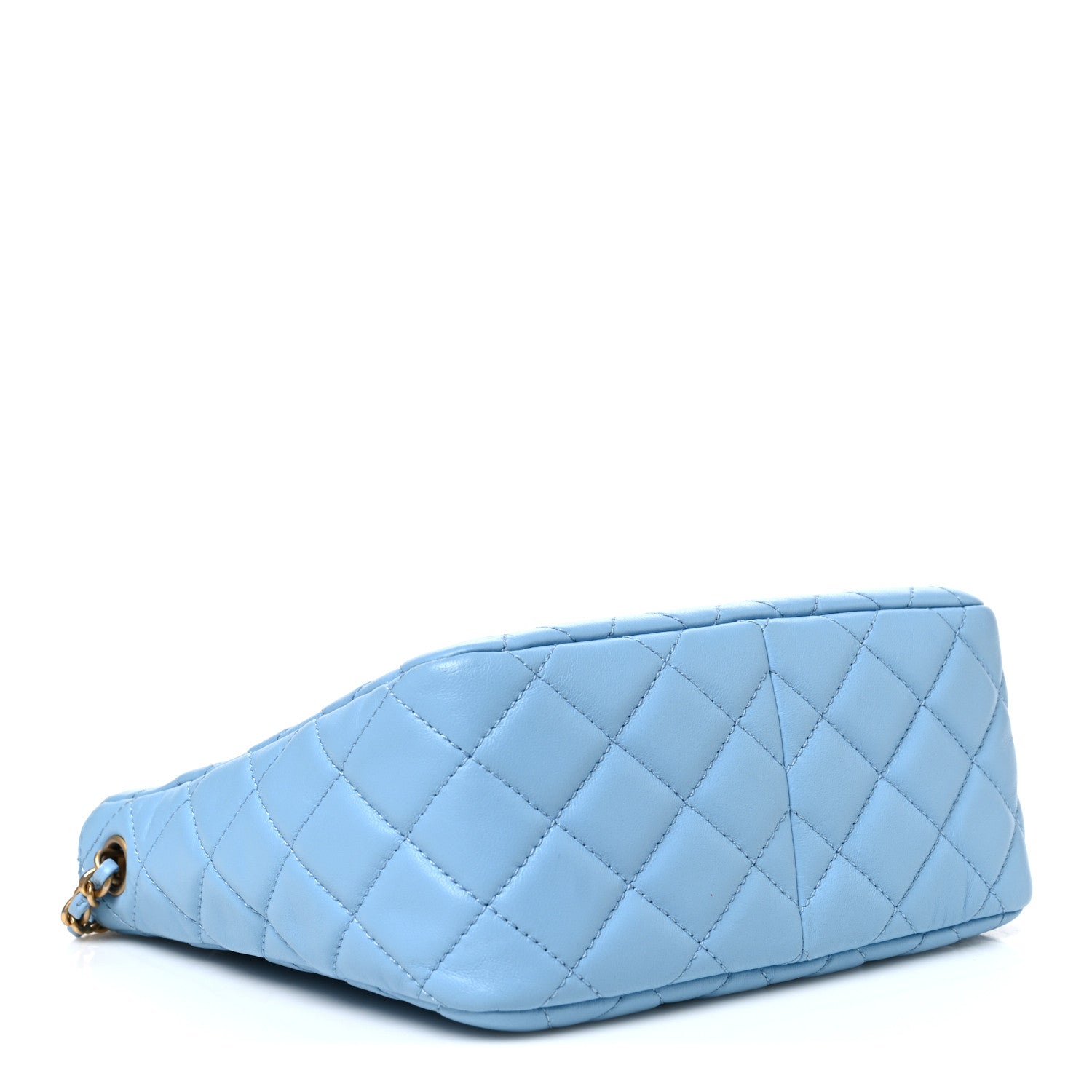 Chanel Lambskin Quilted Small Pearl Crush Hobo Light Blue 4 of 11