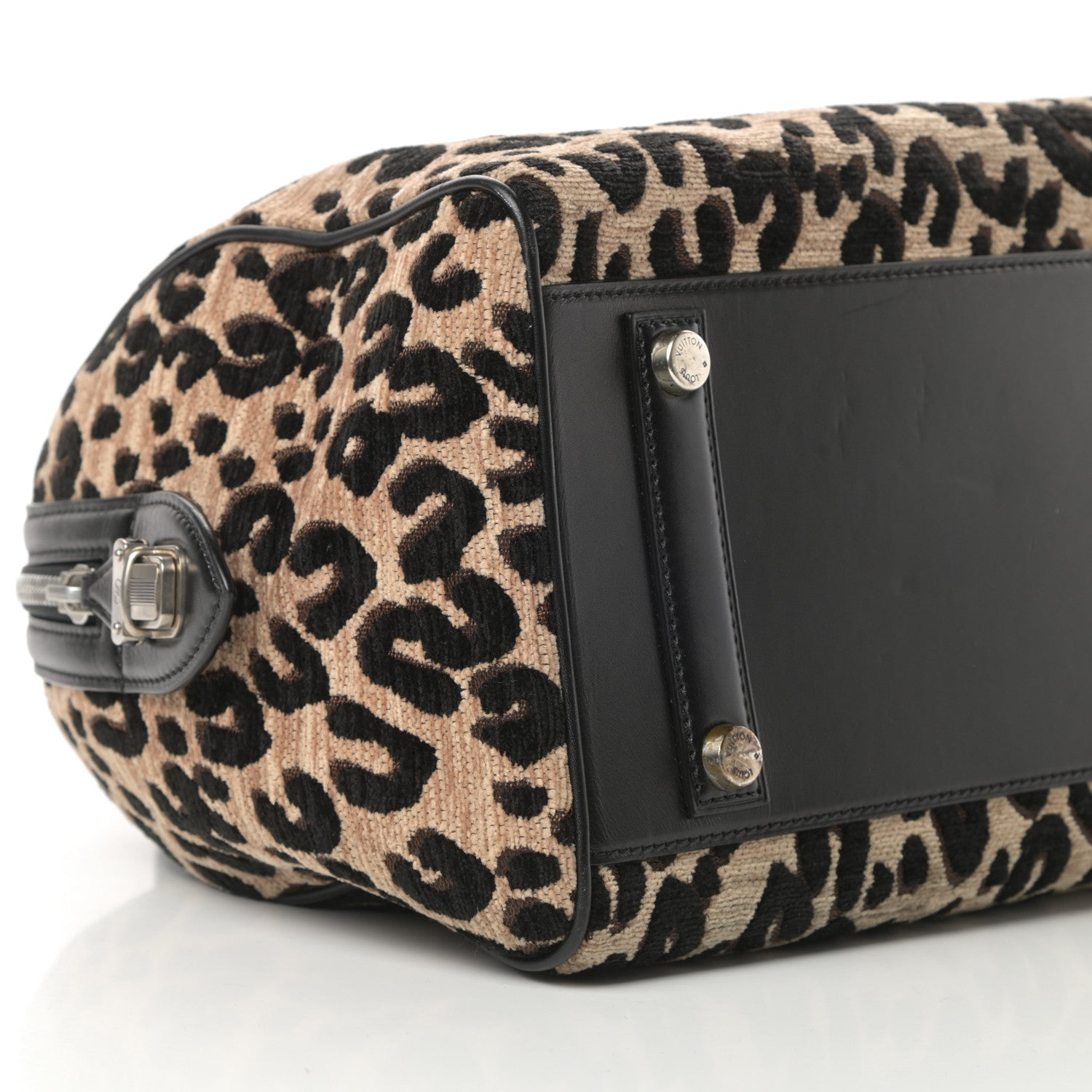 Louis Vuitton Jacquard Velvet Leopard Print Stephen Sprouse Speedy 9 of 14