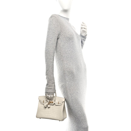 Hermes Matte Alligator Birkin 25 Beton 3 of 10