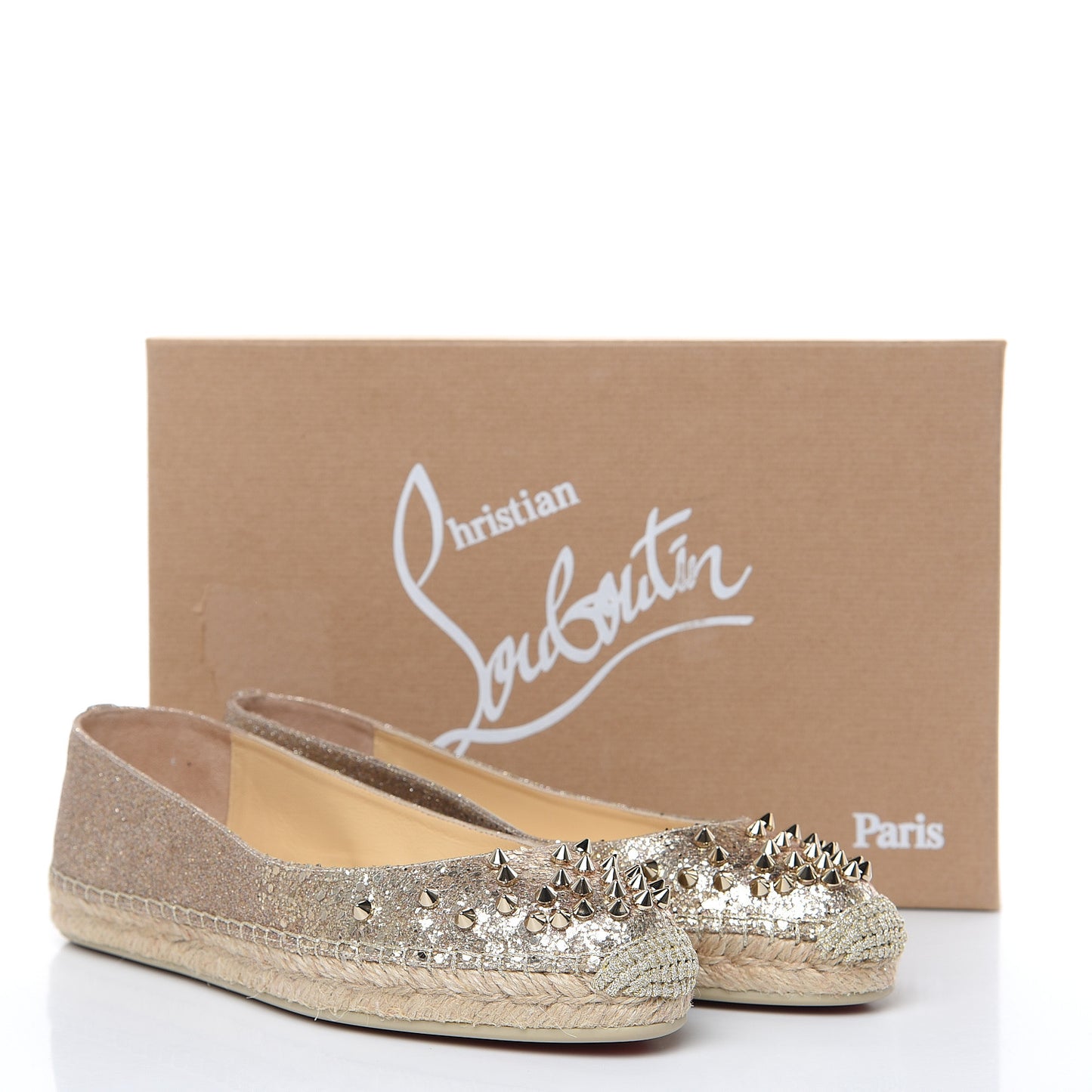 Glitter Aliochette Espadrilles 38 Light Gold