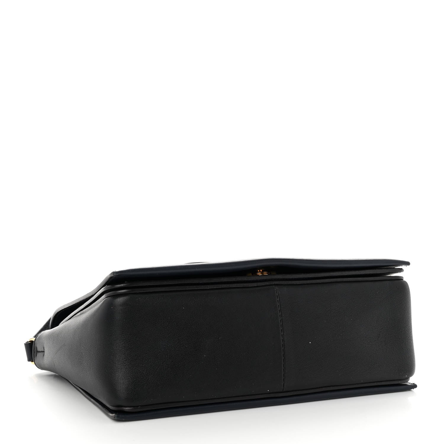 Celine Shiny Smooth Calfskin Medium Frame Shoulder Bag Black Navy 4 of 12