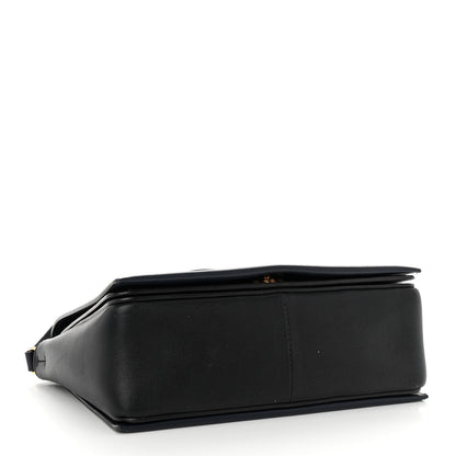 Celine Shiny Smooth Calfskin Medium Frame Shoulder Bag Black Navy 4 of 12