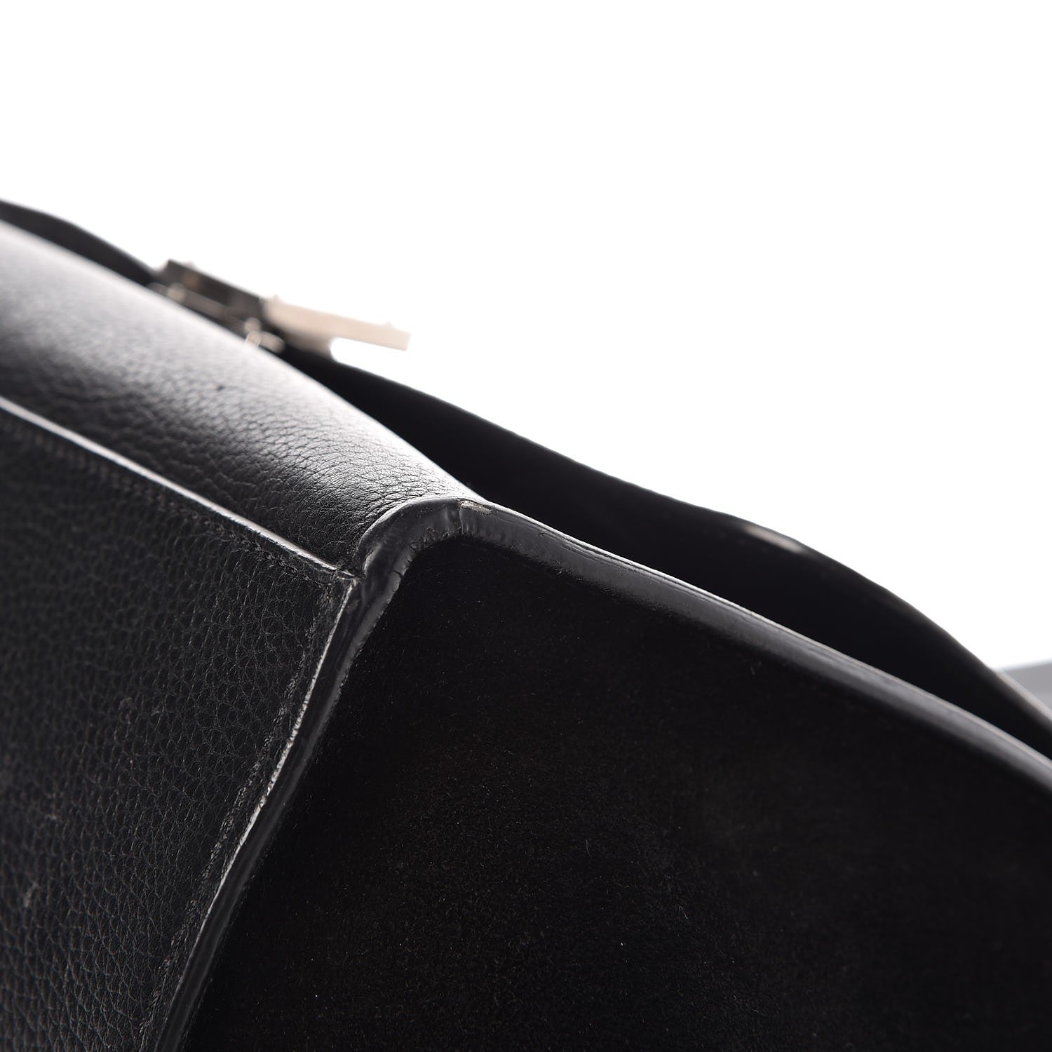 Celine Drummed Calfskin Suede Medium Trapeze Black 12 of 12