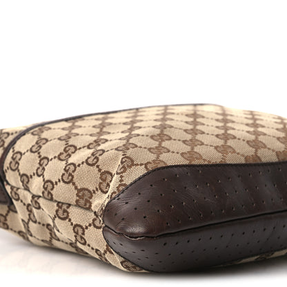 Gucci Monogram Calfskin Perforated Medium Flat Messenger Bag Dark Brown 9 of 17