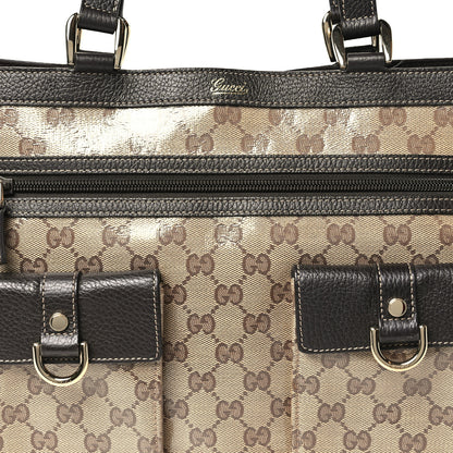 Gucci Crystal Monogram Abbey D Ring Tote Dark Brown 8 of 11