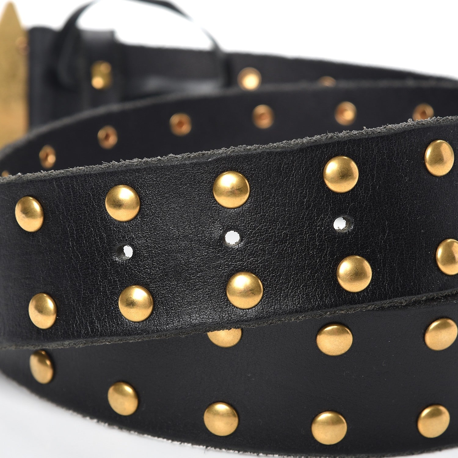 Gucci Calfskin Star Buckle GG Belt 90 36 Black 5 of 5