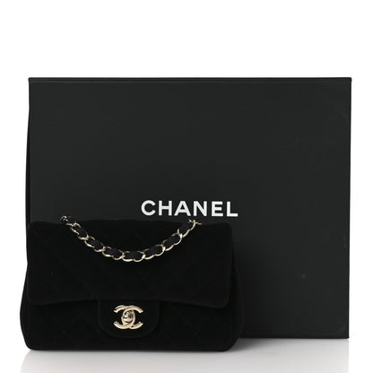 Chanel Velvet Quilted Mini Rectangular Flap Black 12 of 12