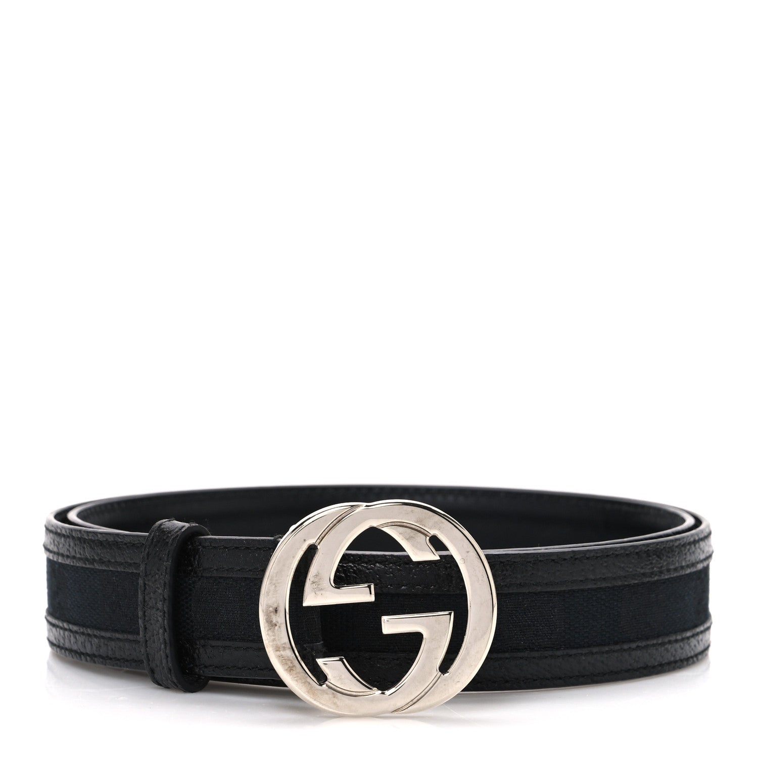 Gucci Monogram Interlocking G Belt 85 34 Black 1 of 5