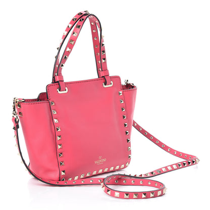 Valentino Garavani Vitello Mini Rockstud Tote Deep Rose 3 of 8