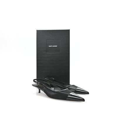 Saint Laurent Mesh Oxalis Slingback 30 Pumps 38 Black 8 of 8