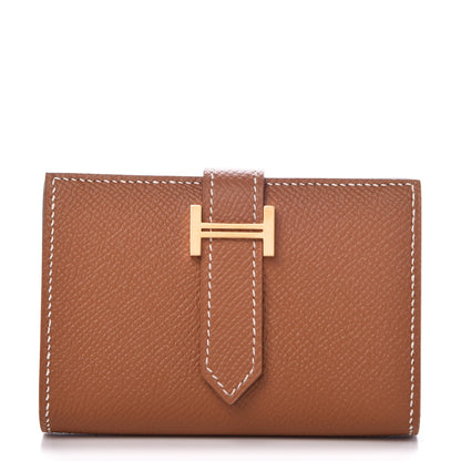 Hermes Epsom Mini Bearn Wallet Gold 1 of 8