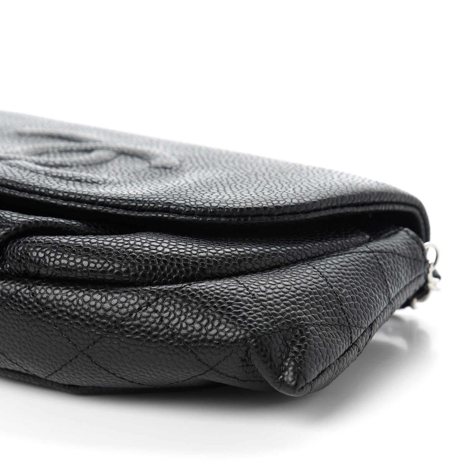 Chanel Caviar Half Moon Wallet On Chain WOC Black 7 of 11