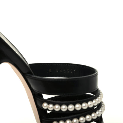 Chanel Laminated Lambskin CC Pearl Mules 36 Black 8 of 12