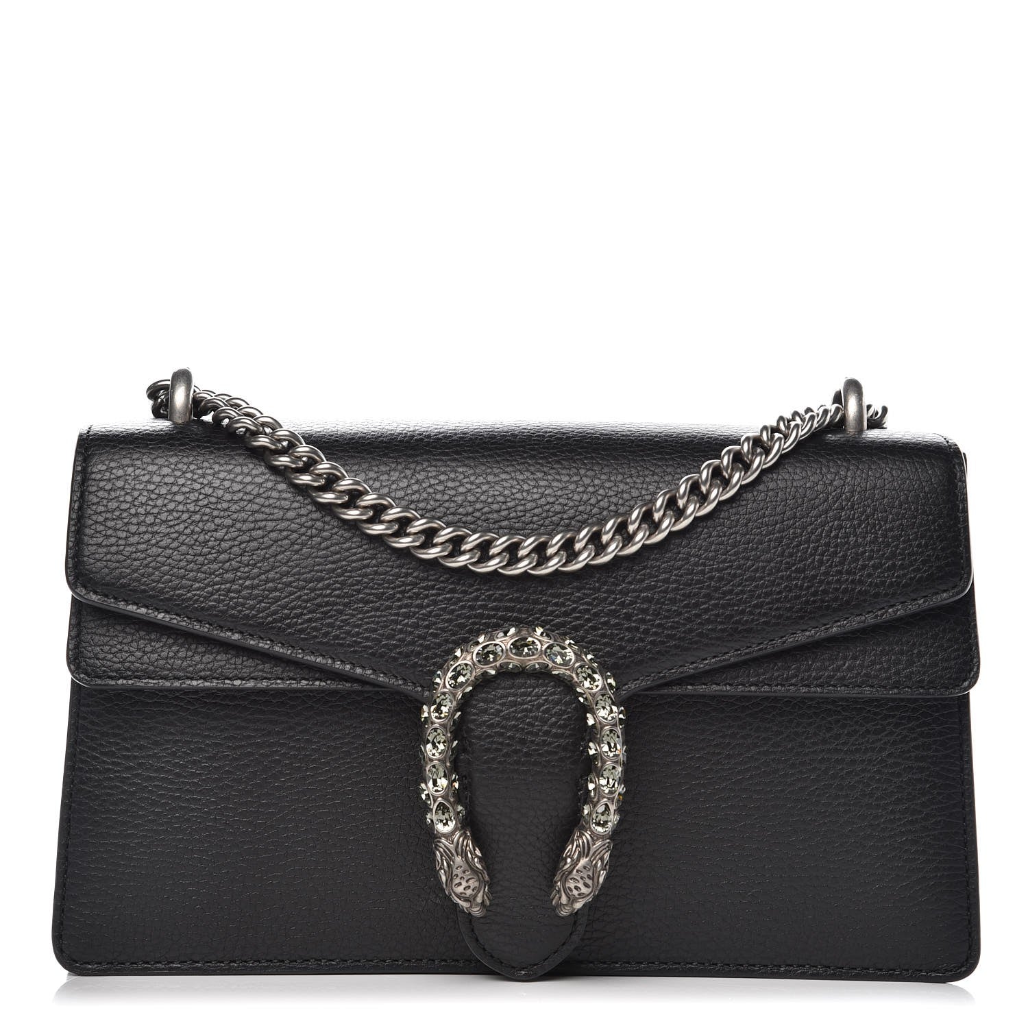 Gucci Pebbled Calfskin Small Dionysus Shoulder Bag Black 1 of 11