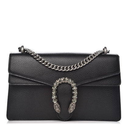 Gucci Pebbled Calfskin Small Dionysus Shoulder Bag Black 1 of 11