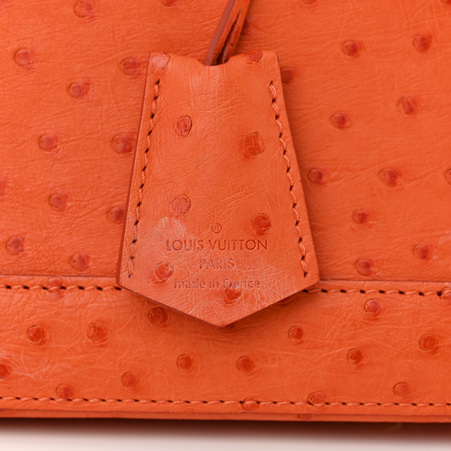 Louis Vuitton Ostrich Alma PM Piment 8 of 10