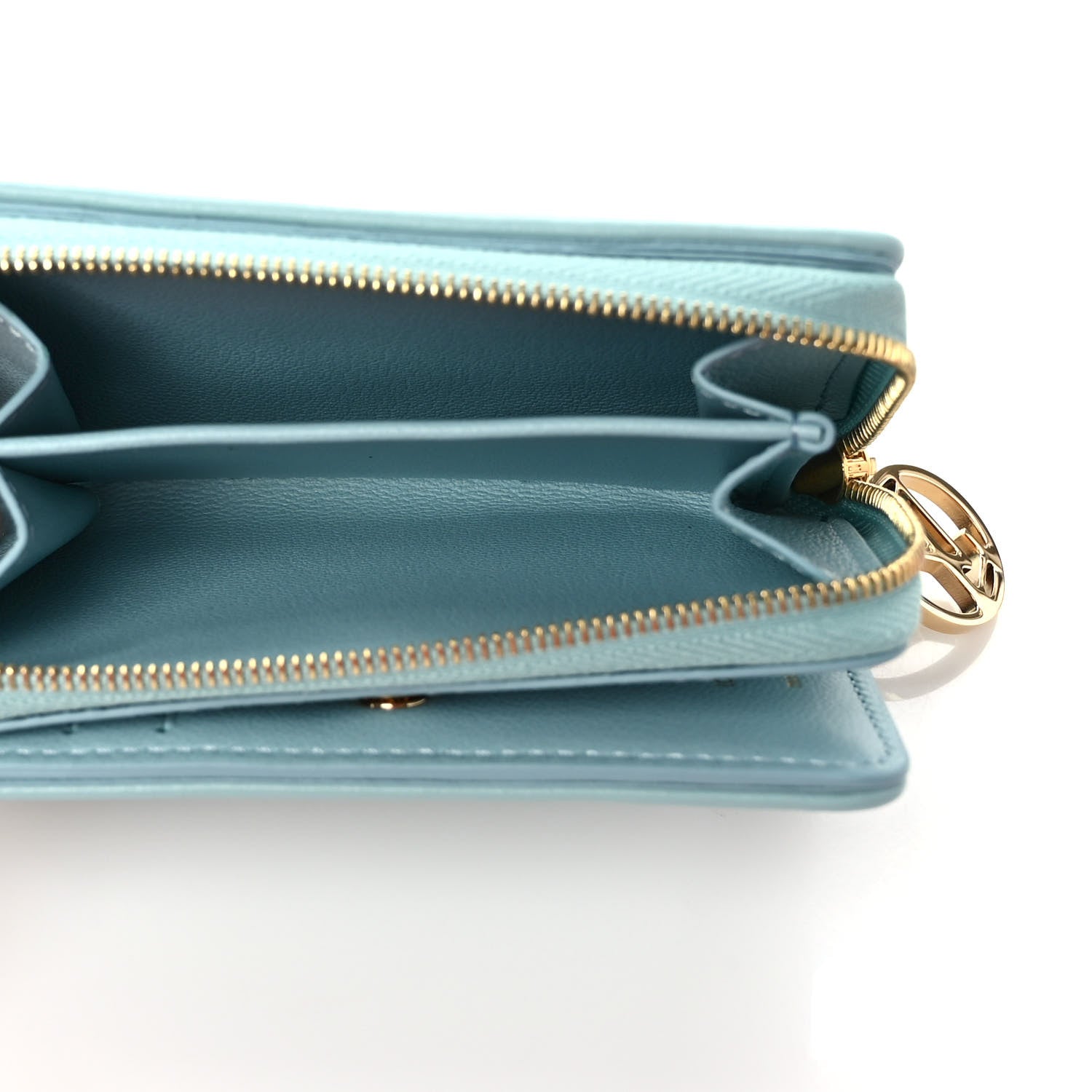 Louis Vuitton Lambskin Embossed Monogram Lou Coussin Wallet Bleu 5 of 7