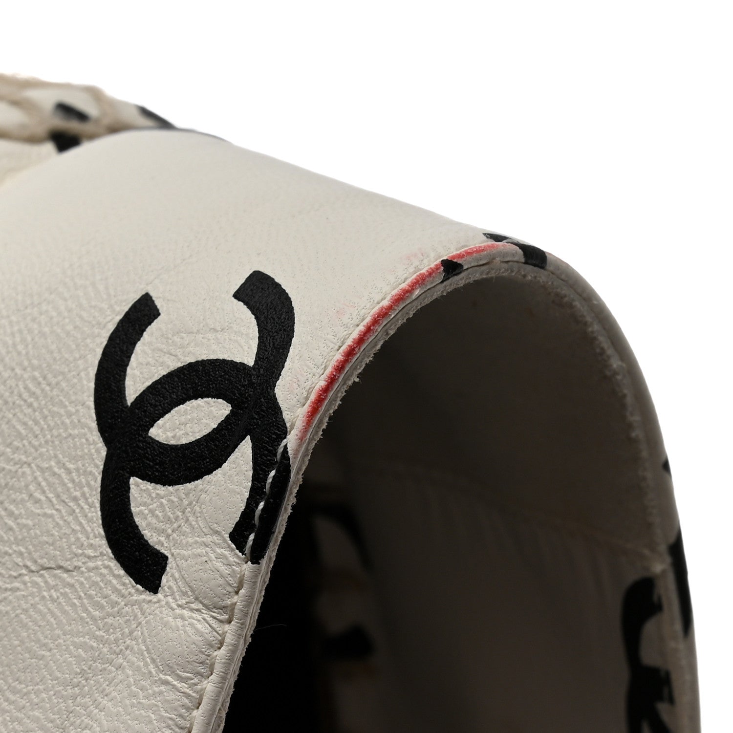 Chanel Lambskin Printed Coco Beach Espadrilles 40 White Black 10 of 11