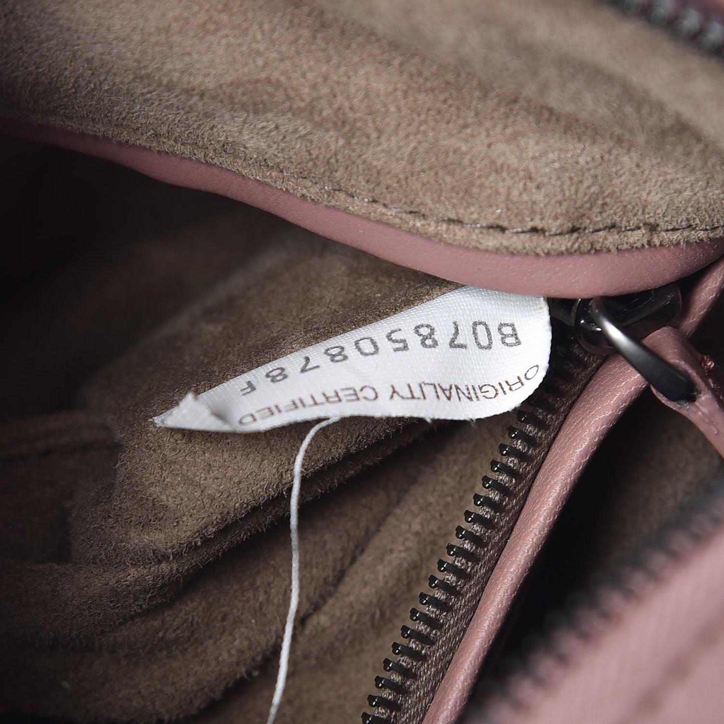 Nappa Intrecciato Satchel Dusty Rose