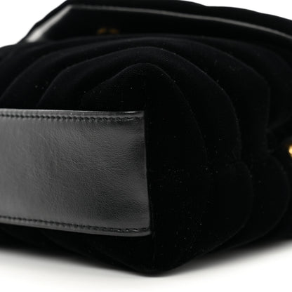 Saint Laurent Velvet Y Quilted Monogram Toy Loulou Chain Satchel French Black 9 of 9