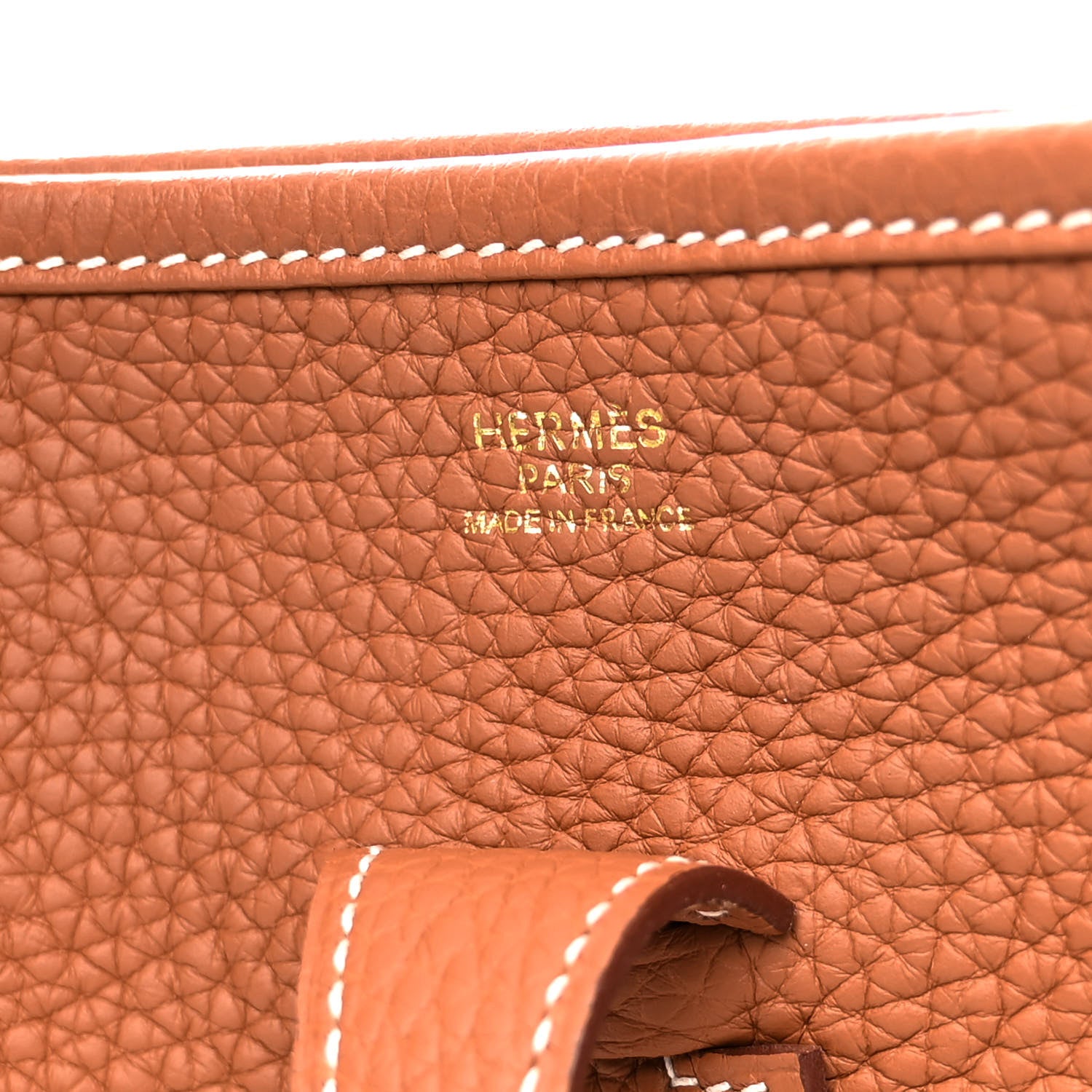 Hermes Taurillon Clemence Evelyne III PM Gold 6 of 10