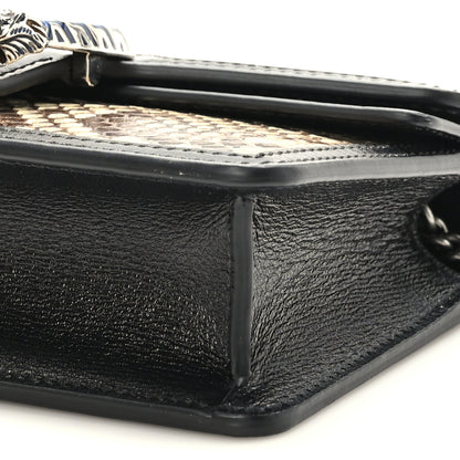 Gucci Snakeskin Azalea Calfskin Enamel Super Mini Dionysus Shoulder Bag New Rock Black Electric Blue 8 of 9