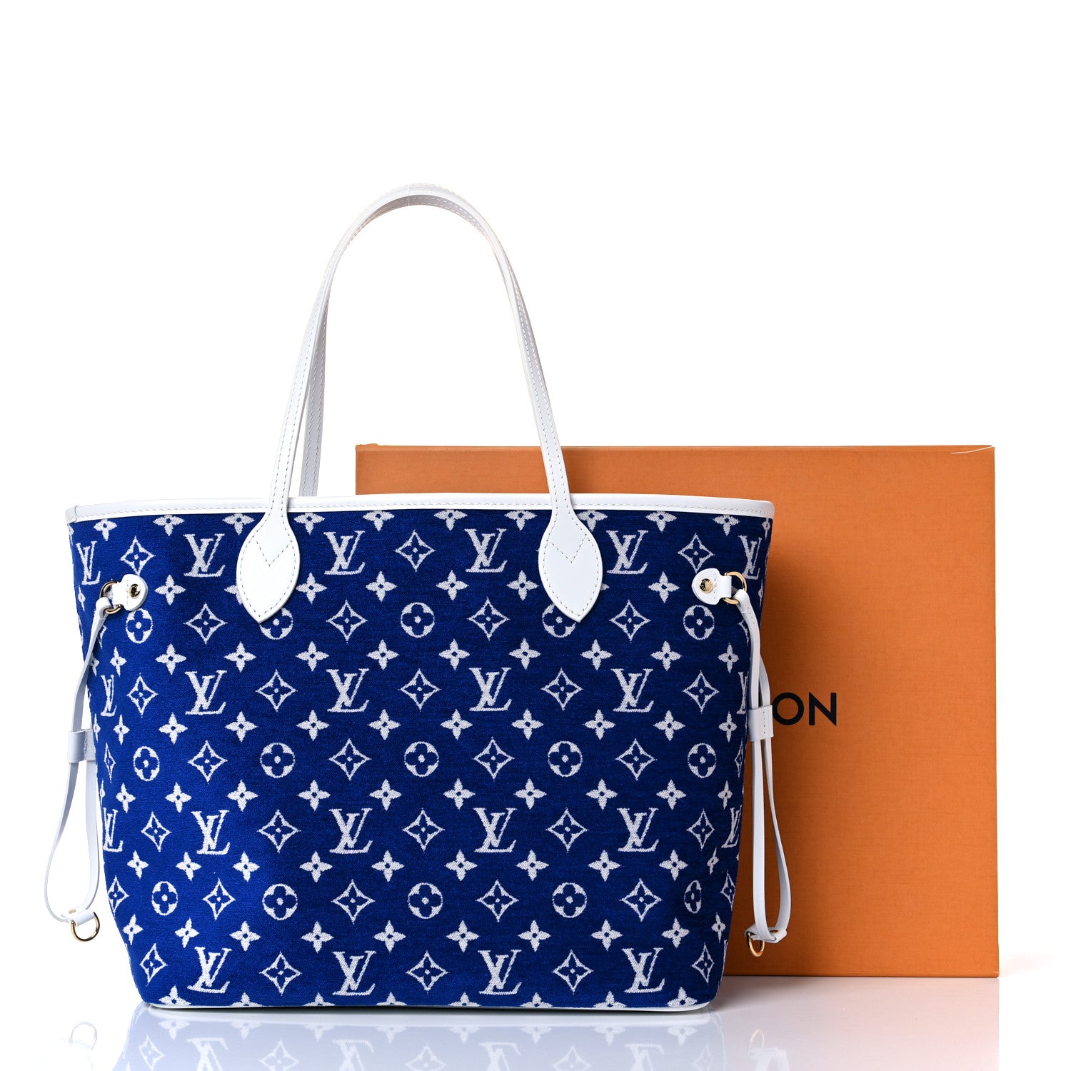 Louis Vuitton Jacquard Velvet Monogram LV Match Neverfull MM Bleu