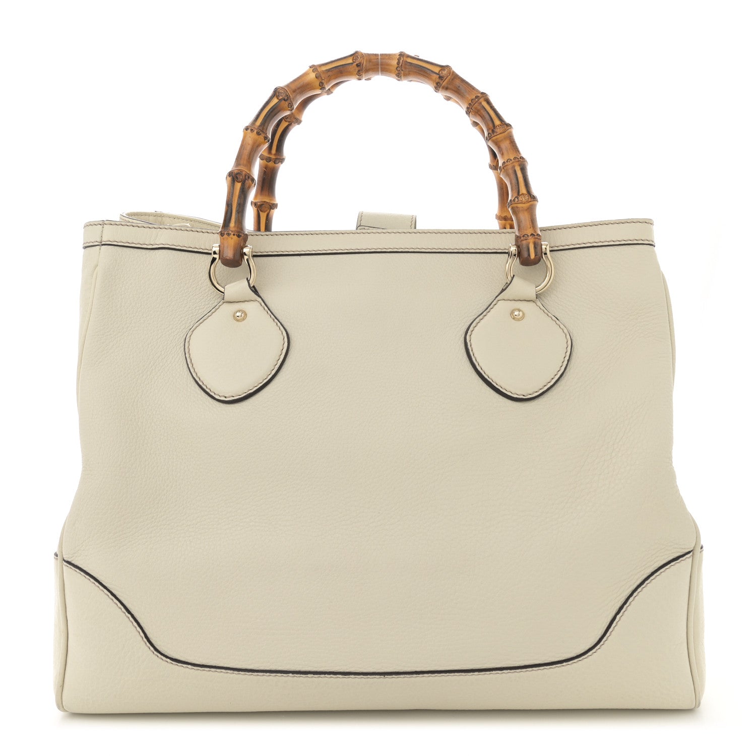 Gucci Grained Calfskin Medium Diana Bamboo Top Handle Tote Ivory 1 of 14